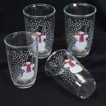 Bodum France Snowman Xmas 5.25&quot; Glasses Tumblers Lot of 4 - £30.81 GBP