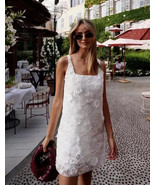 ZARA EMBROIDERED SHORT DRESS WOMAN NWT SS24 ZW COLLECTION WHITE ~ SMALL - $131.22 CAD