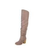 Journee Collection Womens 7 M Taupe Kaison Knee High Block Heel Boots DI... - $928.58 MXN