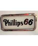 1940&#39;s Phillips 66 Glass Insert In Metal Frame Displayed at Top of Gas Pump - $250.88 CAD