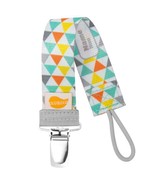 Neutral Triangles Pacifier Clip- Ulubulu Binky Clip works with all pacif... - £6.26 GBP