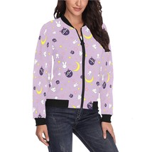 Cat Bunny Star Moon Anime Kawaii Women&#39;s Bomber Jacket - £48.69 GBP