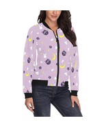 Cat Bunny Star Moon Anime Kawaii Women&#39;s Bomber Jacket - $82.85 CAD