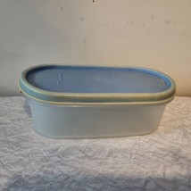 Vintage Tupperware Blue Lid Modular Mates 1 Rectangle 2 Cup Storage Cont... - £10.13 GBP