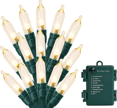 Christmas Light, 33Ft 100 LED Battery Operated String Lights with Auto T... - €18,57 EUR