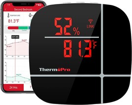 Thermopro Wifi Thermometer Hygrometer Tp90, Alexa Compatible, Smart Humidity - £34.30 GBP