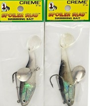 Creme 3&quot; Spoiler Shad Black Back Swimming Bait Fishing Spinner Lure #SSB301S - £9.95 GBP