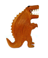 Animal Sculpture Figurine Wooden Dinosaur Statue Art Dinosaur Hand Carve... - $150.70 CAD