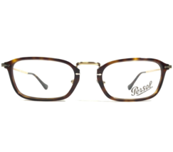 Persol 3044-V 24 Eyeglasses Frames Brown Tortoise Gold Rectangular 52-21-140 - £89.54 GBP