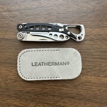 Retired Black Leatherman Style CS + Pouch Multitool Keychain Scissor Knife, Rare - £45.75 GBP