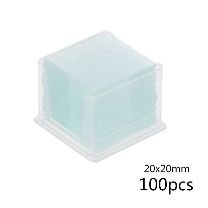 100 Pcs Transparent Square Gl Slides Coverslips Coverslides For Microscope Optic - £128.29 GBP