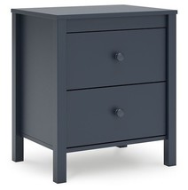 Simmenfort - Navy Blue - Two Drawer Night Stand - $127.98 CAD