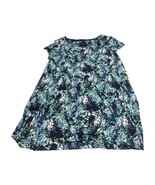 Roz &amp; Ali Shift Dress Women&#39;s 20 Blue Green Floral Ditsy Short Sleeve Bo... - $16.44