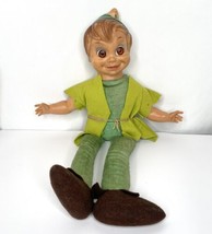 1950s Ideal Peter Pan Plush Doll Rubber Face 18" WDP Walt Disney Pictures READ - £58.97 GBP