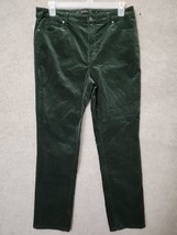 Talbots Straight Leg Corduroy Pants Womens 14 Green Stretch - $26.60
