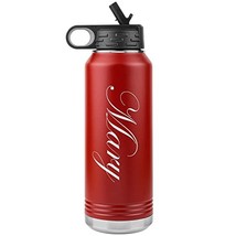 Mary - 32oz Insulated Water Bottle - Red - £33.77 GBP