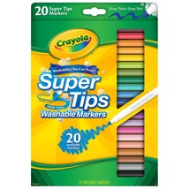 Crayola Super Tips Washable Markers-Assorted Colors 20/Pkg - £18.05 GBP