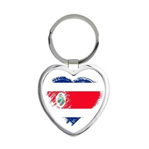 Costa Rican Heart : Gift Keychain Costa Rica Country Expat Flag - £7.07 GBP