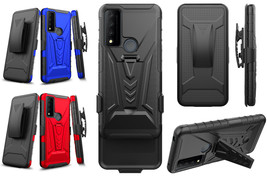 Tempered Glass / 3in1 Combo Holster Cover Case FOR TCL 30 XE 5G T767W 6.5&quot; - £8.21 GBP+