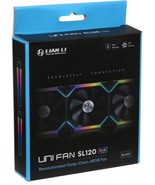 UNI FAN SL120 RGB BLACK Revolutionized Daisy-Chain ARGB Fan 120 mm PC Co... - £19.10 GBP