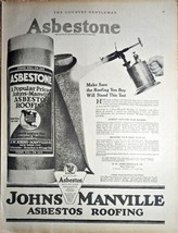 1919 ASBESTONE-Johns Manville Roofing-New York City-Stand Roll-Antique P... - $19.71 CAD