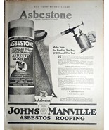 1919 ASBESTONE-Johns Manville Roofing-New York City-Stand Roll-Antique P... - $19.71 CAD