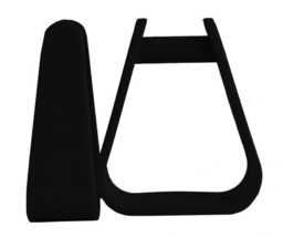 Western Horse Saddle PR Black Youth Childrens Heavy Plastic Replacement Stirrups - $12.80