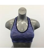 Columbia Bra Women&#39;s Small Blue Striped Racerback Padded Sports Bra - $150.53 MXN
