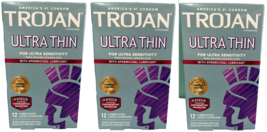 3x Condom Sensitivity Ultra Thin Spermicidal Lubricated Condoms, 36 tota... - £16.81 GBP