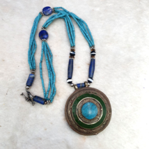 Collana gioielli vintage tribale afgano minuscole perle semi colore... - €23,47 EUR