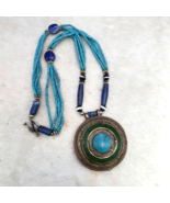 Collana gioielli vintage tribale afgano minuscole perle semi colore... - $22.55