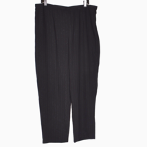 Alfred Dunner Black &amp; Sliver Pin Striped Women&#39;s Trousers Size 16 - $13.53