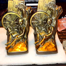 1940s Tom Sawyer and Huck Finn beautifully bronzed bookends~Very Old and Unique - £61.97 GBP
