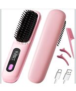 Portable Cordless Hair Straightener Comb Rechargeable Ionic Hair Straigh... - $19.79