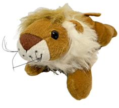 Vintage King Plush Beanie Lion with Mane Brown 9 inches - £13.08 GBP