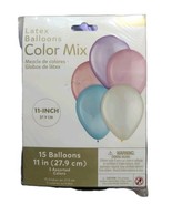 15 Piece Latex Balloons Sorbet Pastel Assortment 11&quot; Premium Quality  - $224.84 MXN