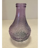 Purple Glass Diamond Hobnail Bulb Shape Bottle Bud Vase  5 1/8&quot; Tall. - $12.32 CAD