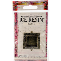 Ranger Ice Resin Milan Bezels Closed Back Square Medium Antique Bronze - £15.19 GBP