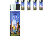 World&#39;s Fair Chiago D1 Lighters Set of 5 Electronic Refillable Butane  - $15.79