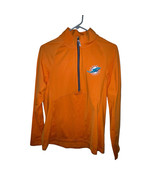 Miami Dolphins Cutter & Buck Orange Quarter-Zip Pullover Jacket Mens Size Medium