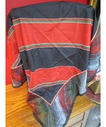Italian scarf silk black and red polyester - $35.69 CAD