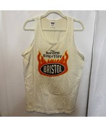 NASCAR Bristol Burning Ring of Fire Anvil Tank Top Flame Graphic L - $54.63 CAD