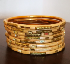 Indian Jewelry Bangles Set for Women 2.4 Vintage Bracelets Tribal Ethnic... - £16.25 GBP