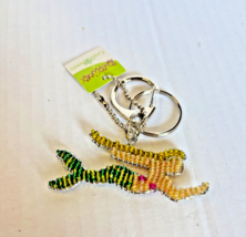 Beadworx glass bead art work retired mermaid keychain 2 3/4” blonde - $197.70 MXN
