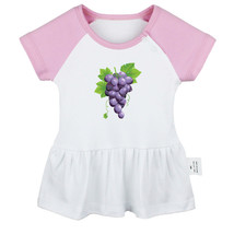 Babies Fruit Grape Pattern Dresses Infant Baby Princess Dress Kids Ruffles Skirt - £10.51 GBP