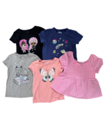 Lot Girls Short Sleeve T Shirts Tops Carters Cat Jack sz 6/7 Back to School - $276.30 MXN