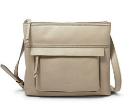 Fossil Aida Crossbody Taupe Gray Leather Handbag Bag SHB2011271 NWT $198... - £76.74 GBP