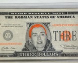 Rodman States of America Fake Hillary Clinton Three Dollar Bill Plastic ... - £11.67 GBP