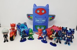 PJ Masks Lot Figures, Fold N&#39; Go HQ Toy Playset, Owlette Glider, Catboy Cat-Car - £18.97 GBP