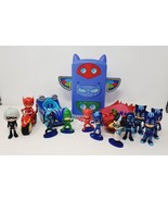 PJ Masks Lot Figures, Fold N&#39; Go HQ Toy Playset, Owlette Glider, Catboy ... - £19.17 GBP